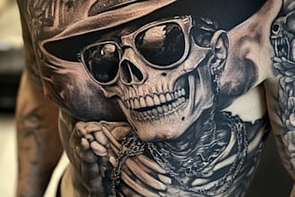 authentic realistic style tattoos for you