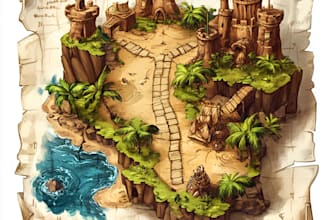 do detailed fantasy world, regional and city maps