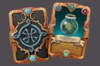 design card template tcg ccg card illustration oracle icon board game rulebook