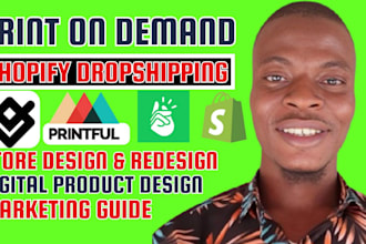 do amazon print on demand shopify dropshipping store with printify or printful