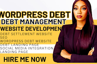 debt relief website debt consolidation debt settlement website debt landing page