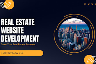 develop a modern real estate website with property listings and search filters