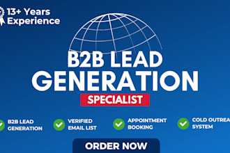 be your b2b lead generation and cold email marketing specialist