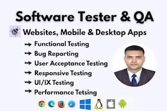 perform software testing and QA for android apps and websites