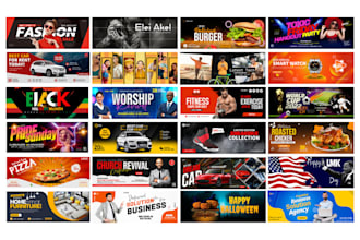 create facebook cover, social media banner design