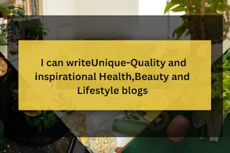 write your healthy diet and  modest lifestyle SEO blog post