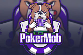 design custom playing cards, poker logo and poker card with cartoon style
