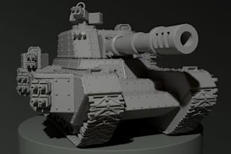 historical tank figurine, custom combat 3d vehicle, 3d wargamming tank miniature