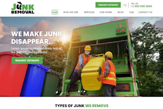 build junk removal demolition construction equipment dumpster rental landingpage