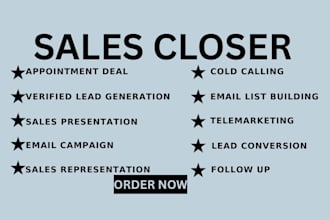 sales closer sales rep telemarketing virtual assistant salesperson sales agent