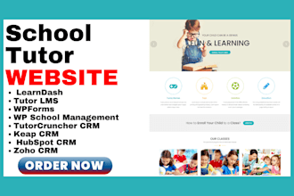 build online school website study board educational website tutor lms website