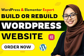 build or rebuild wordpress website using elementor, revamp redesign wordpress