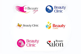 design beauty salon, clinic, fashion cosmetics and luxury brand logo
