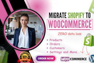 migrate shopify to woocommerce or wordpress with exact designs layouts