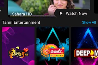 create a production ready live TV app
