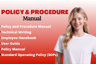 write business policy and procedure manual, employee handbook, training manual