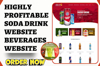 design private label soda drink shopify juice wine beverages store soda website