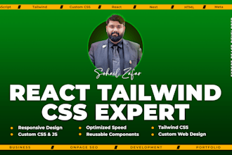 create react tailwind responsive website