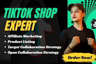 be your tiktok shop manager for setup, marketing and dropshipping