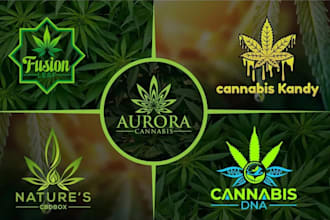 design modern cannabis cbd weed marijuana cannabis logo with free source file