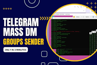 do telegram mass dm for your token to get 50k stable users, telegram promotion
