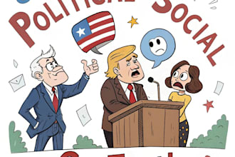 draw a custom political cartoon