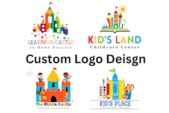 design a high quality childcare daycare children kids and any brand logo