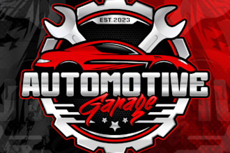 design automotive, auto detailing, car wash, auto repair and racing logo
