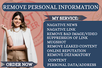 remove, suppress negative contents, personal information from google