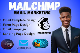 create set up design professional mailchimp email campaign set up
