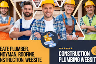 create pro plumbing, handyman, roofing and construction website development