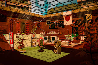 create your twitch 3d environment background