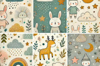 create adorable pattern designs and print collections for kidswear