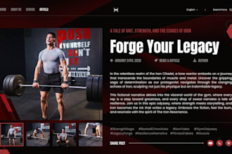wix fitness website design, wix gym website, wix landing page, wix form redesign