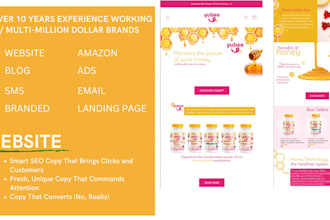 write high converting website, landing page, and email copy