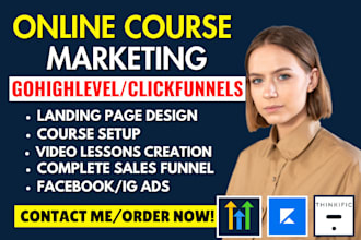 udemy online course promotion, kajabi health and fitness course sales, marketing