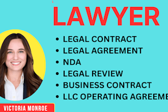 draft or review your business contract, legal agreement, nda or terms of service