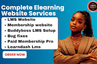 design learndash lms website,wordpress lms, elearning website,tutorlms,moodle
