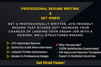 write and enhance your resume, CV, cover letter, and linkedin profile