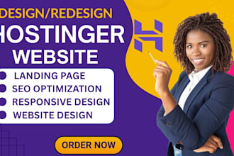 build revamp hostinger website, design redesign hostinger, seo, custom website