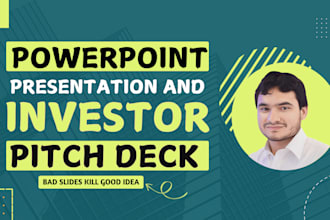 do powerpoint presentation and investor pitch deck design or redesign pitch deck