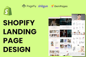 clone shopify landing page design, one product store, pagefly, gempages, shogun