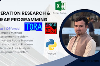 assist you in optimization, linear programming and operation research