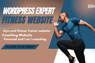create a wordpress website for personal trainers, fitness coaches