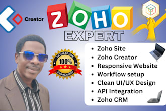 develop a powerful zoho creator app and create a stunning zoho sites website SEO