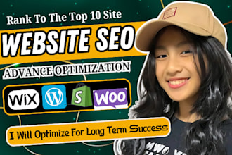 advance wix, wordpress, shopify website on page SEO google index product listing
