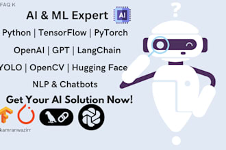 develop ai, machine learning, nlp, deep learning solutions