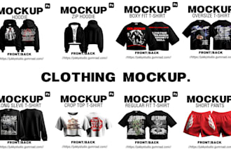 make mockup and premade mockup for you clothing brand