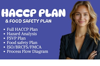 do haccp plan, food safety plan, procedures and monitoring forms, fsvp plan, gmp