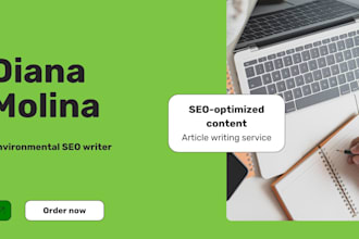 write SEO articles and website content on sustainability and green topics